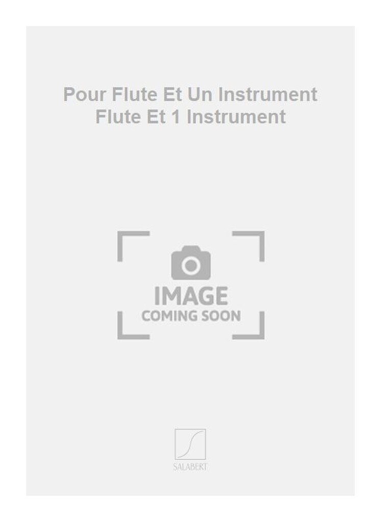 Pour Flute Et Un Instrument Flute Et 1 Instrument